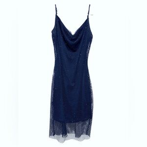 Windsor Elegant Navy Blue Bodycon Dress